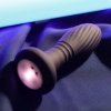 Świecący korek analny z pilotem Lighting anal plug black